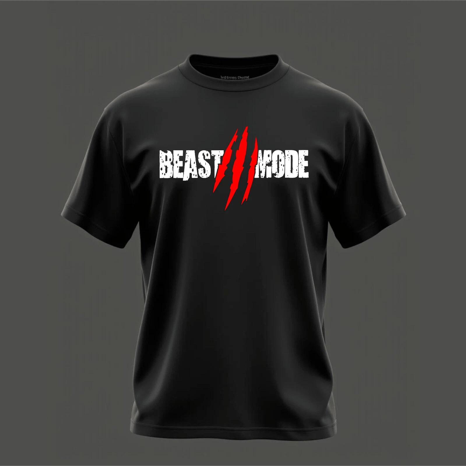 Beast Mode Mens T Shirt, Gym Workout Fitness Muscle Training Gift Unisex Tee Top L