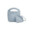 Handwoven Bucket Bag Women Small Tote Shoulder Crossbody Soft PU Leather Daily Use