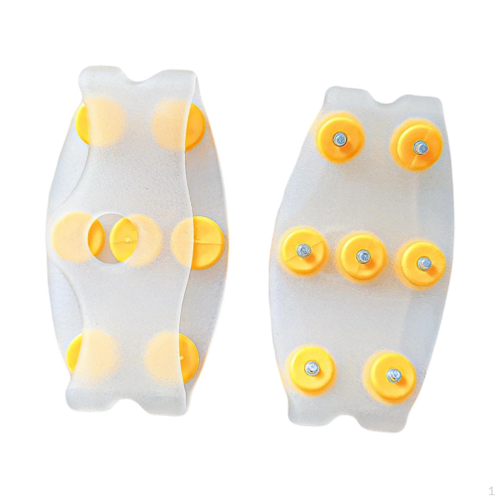 

Non-Slip Ice Spikes TPE Shoe Cover Portable Snowshoes with 7 for Hiking Camping Jogging Clear Nails