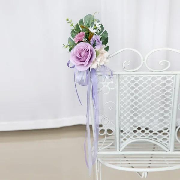 Artificial Flower Wedding Chair Decorations, Aisle and Pew Garlands for Rustic Wedding Ceremonies, Parties, and Home Decor