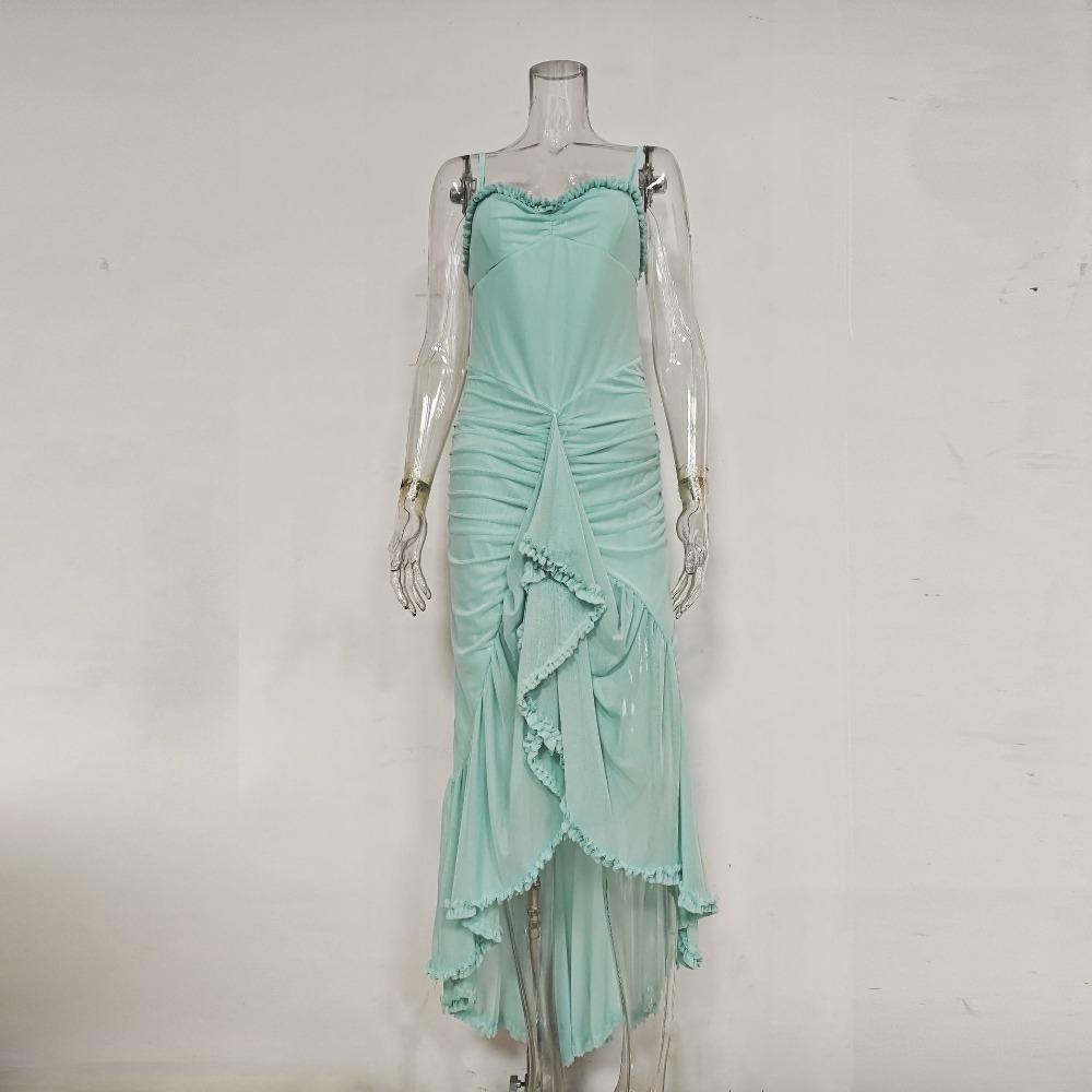 

Женская юбка на подтяжках, длинное платье, платье без рукавов, женское XL изумрудный