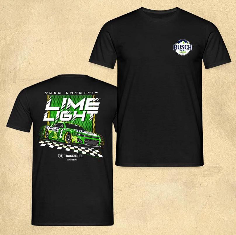 Ross Chastain #1 Busch Light LIME TShirt Unisex Official NASCAR Racing Merch Unisex T-Shirt XXXXL