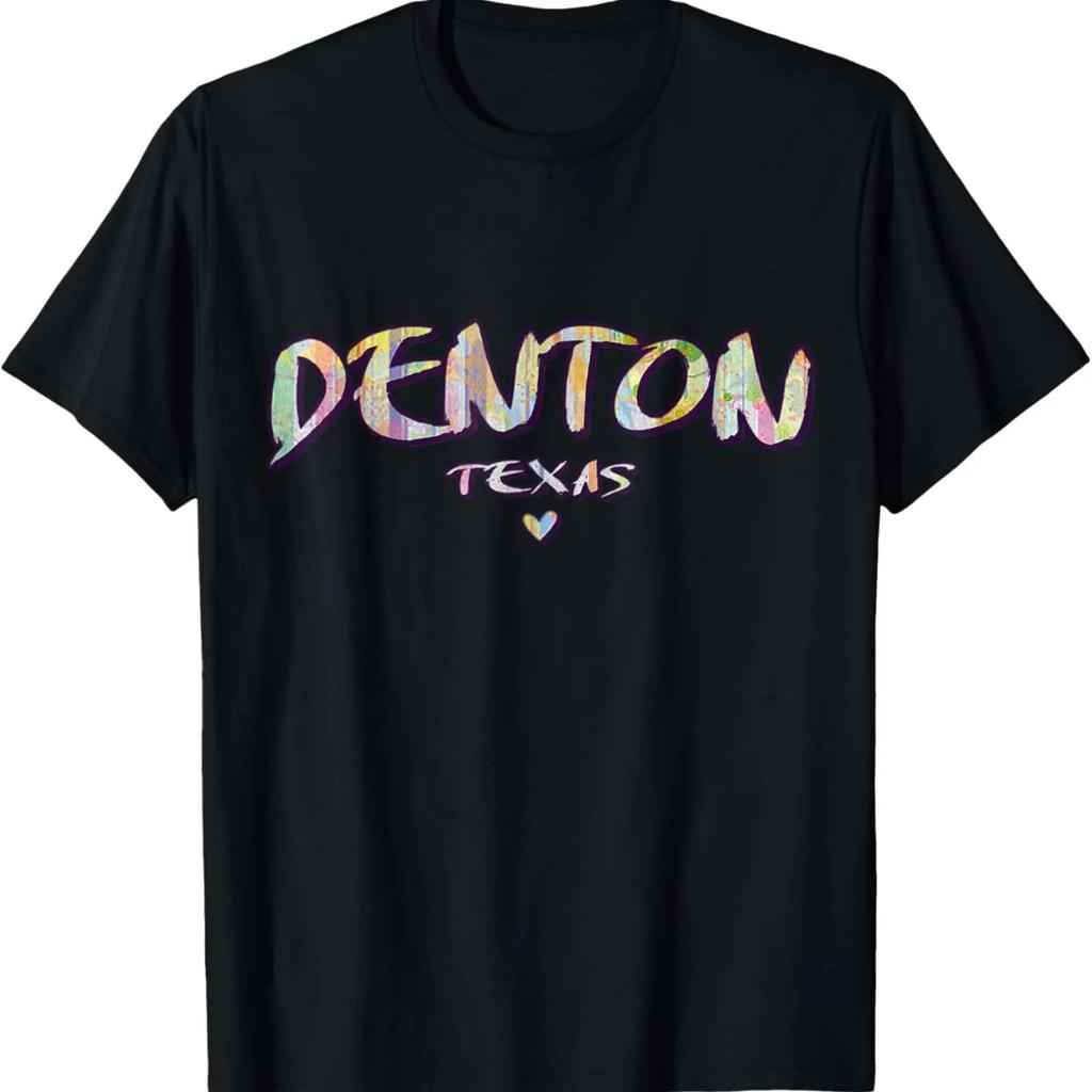 Denton Texas - Denton TX Watercolor Logo T-Shirt