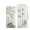 2pcs Classic Japanese Scenery Polyester Curtains   Mountain and Seagull Print Drapes for Living Room and Bedroom Decor