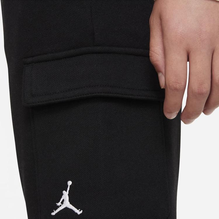 Jordan Kids  Knitted Sports Pants Logo Embroidery Tapered Casual Joggers Kids bottoms Black 95B087-023