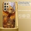 The Golden Phoenix For Samsung Galaxy S20 FE S21 S22 Ultra 23 Plus 24 Ultra 25Ultra S21+ S9+ 22Plus Golden Glass Phone Case