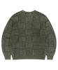 Maha Grid Pigment Checkerboard Knit Sweater Khaki(Mg2Efmk600A)