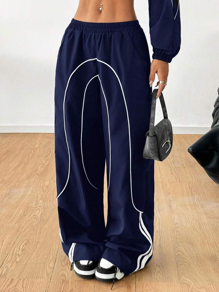 Stil stradal european și american pentru femei, modă înaltă, pantaloni lungi cu design unic