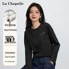 La Chapelle Damen Langarm-T-Shirt aus reiner Baumwolle