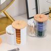 2-in-1 Makeup Pad Organizer Dustproof Floss Picks Holder  for Vanity Countertop