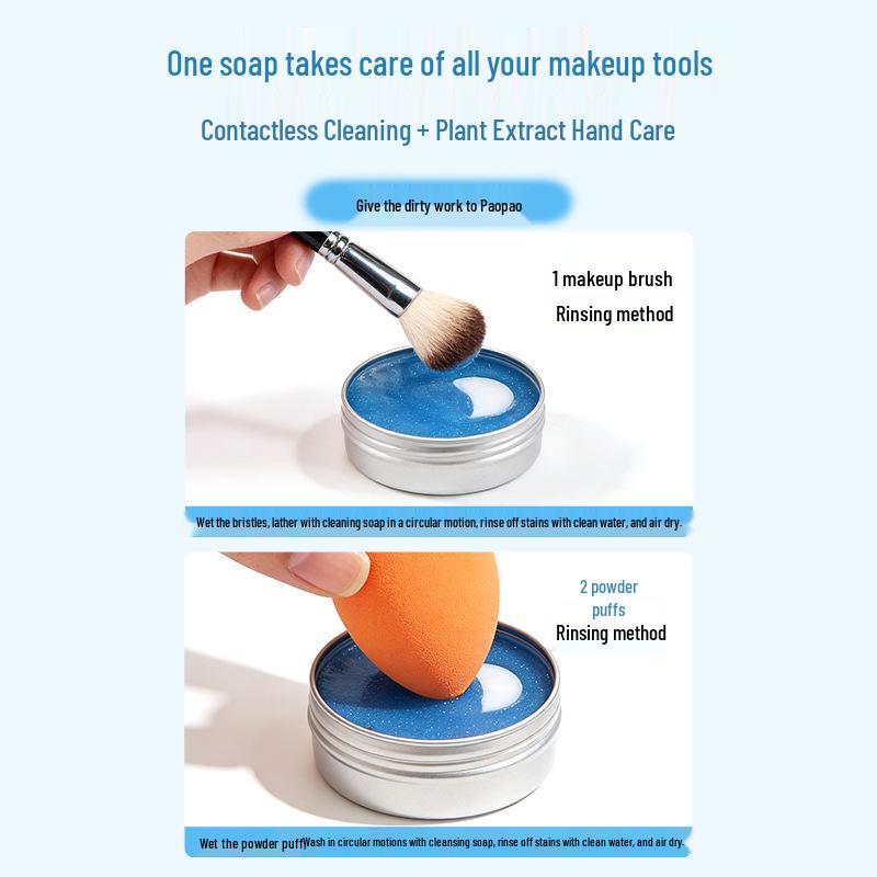 Sapone Detergente per Pennelli e Spugnette da Trucco - Detergente per Strumenti di Bellezza