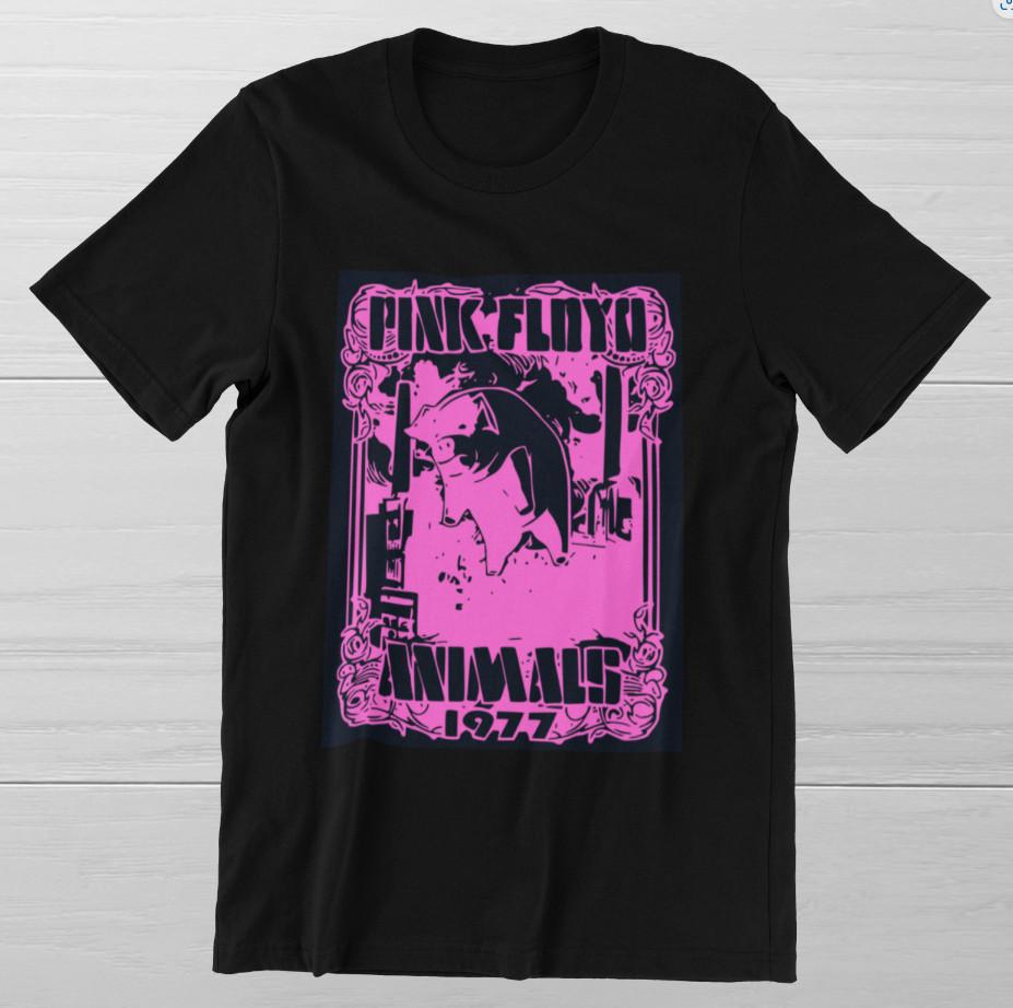 PINK FLOYD Animals 1977 T-Shirt Psychedelic Rock Band Ring SpTshirt Unisex T-Shirt XXXL