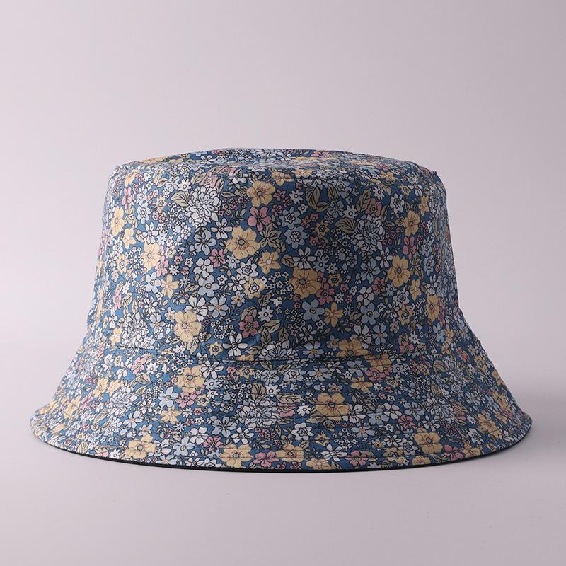 Digital printing small edge bucket hat spring and summer double-sided can wear outdoor sunshade basin hat spot