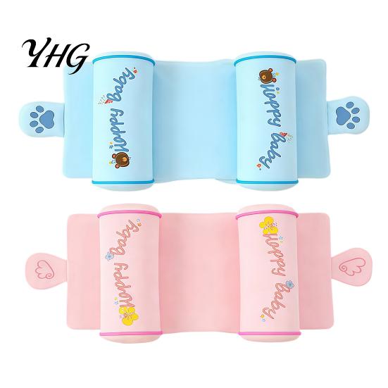 Ergonomic Head Support Baby Shaping Pillow, Breathable Anti-Flat Crib Pillow with Neck Adjustable Air Rollers, Newborn Sleep Cushion, Machine Washable