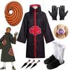 Set de Cosplay de Naruto Uchiha Obito Tobi Akatsuki: Abrigo, Zapatos, Máscara y Anillo