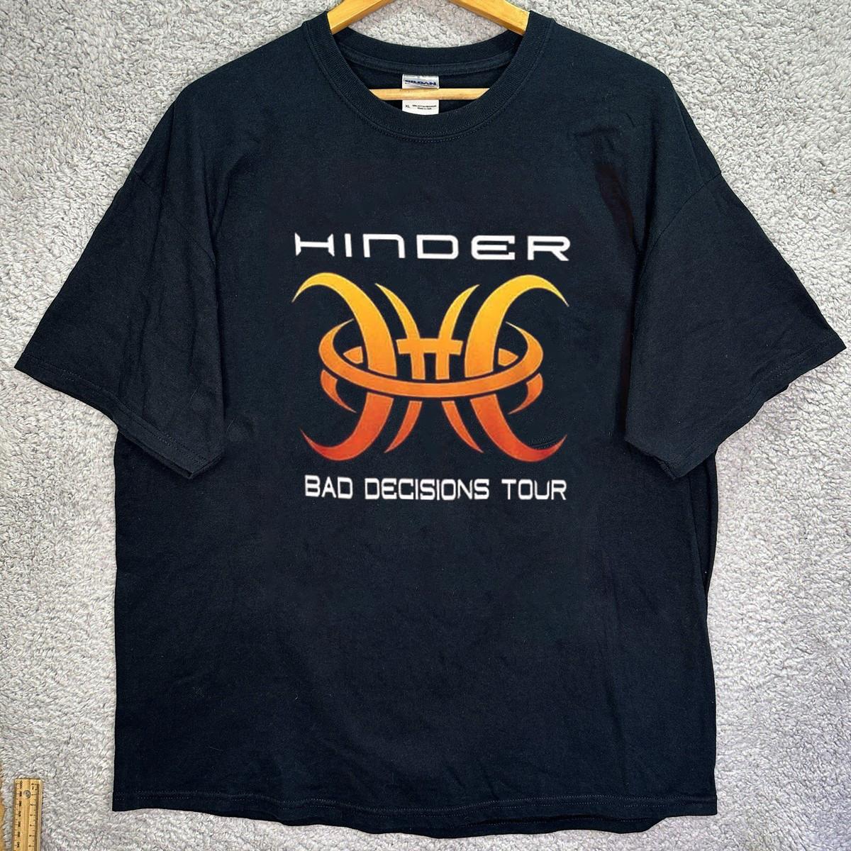 New Popular Hinder Bad Decisions Tour S to 5XL Tee Shirt SN864 S