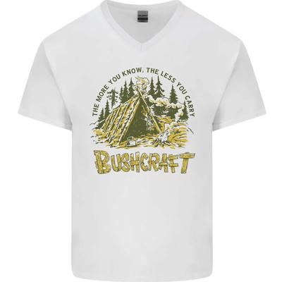 Unisex Shirt Cotton Oversize Large Size NEW Bushcraft Funny Outdoor Pursuits Scouts Camping Mens V-Neck Cotton T-Shirt