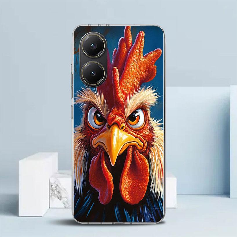 Chicken Hen Rooster Soft Cover for Xiaomi Poco F7 Ultra X7 X6 X5 Pro M7 Phone Case Redmi 15 15C 13 13C 12 12C 10 10C Print Shell