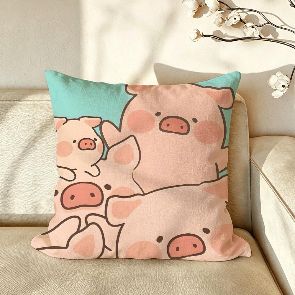 Character LLuLu Cushion Cover Pillow Case Antidustmite Pillowcase Silky Short Plush Sofa Cushion Cover Hot