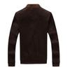 Autumn Men Jacket Color Block Stand Collar Single Breasted Slim Fit Ribbed Cuff Coat Streetwear