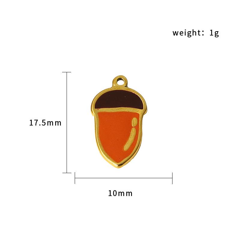 Stainless Steel Small Fresh Oil Drop Love Moon Pendant Plated 18K Jewelry Accessories Diy Pendant Necklace
