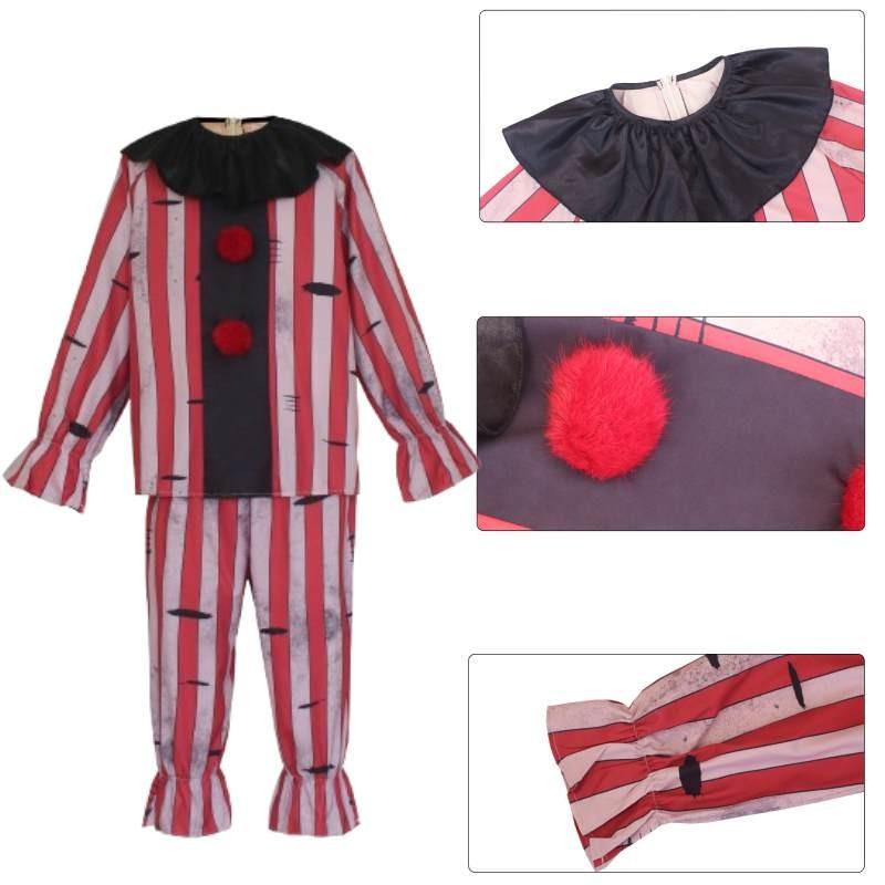 Clown Cosplay Costume For Halloween And Stage Performance With Polyester Fabric For Men And Women