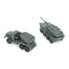 4Pcs/Set 1/144 Soviet Bm21 Hail Rocket Launcher Italy Centaur B1 Tank 4D Steel Ball Military Model Sliding Toy