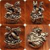Brass Zodiac Incense Holder: Creative Copper Dragon, Tiger, Snake Design