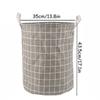 Multifunctional Cotton and Linen Lattice Dirty Clothes Basket Clothes Toys Sundries Storage Bucket Foldable Dirty Clothes Basket