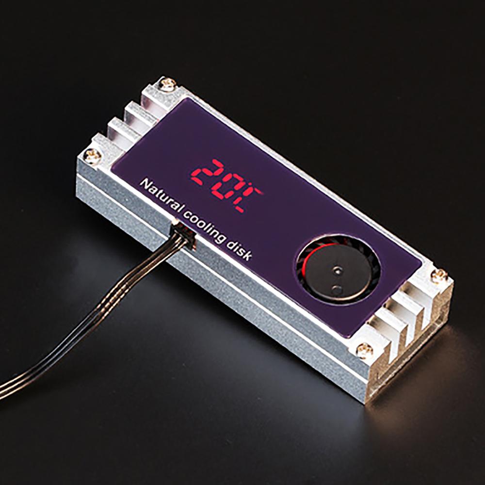 

1 шт. для M2 SSD радиатор охладитель с цифровым температурным OLED-дисплеем .2 2280 22110 для NVME жесткого диска радиатор серебряный
