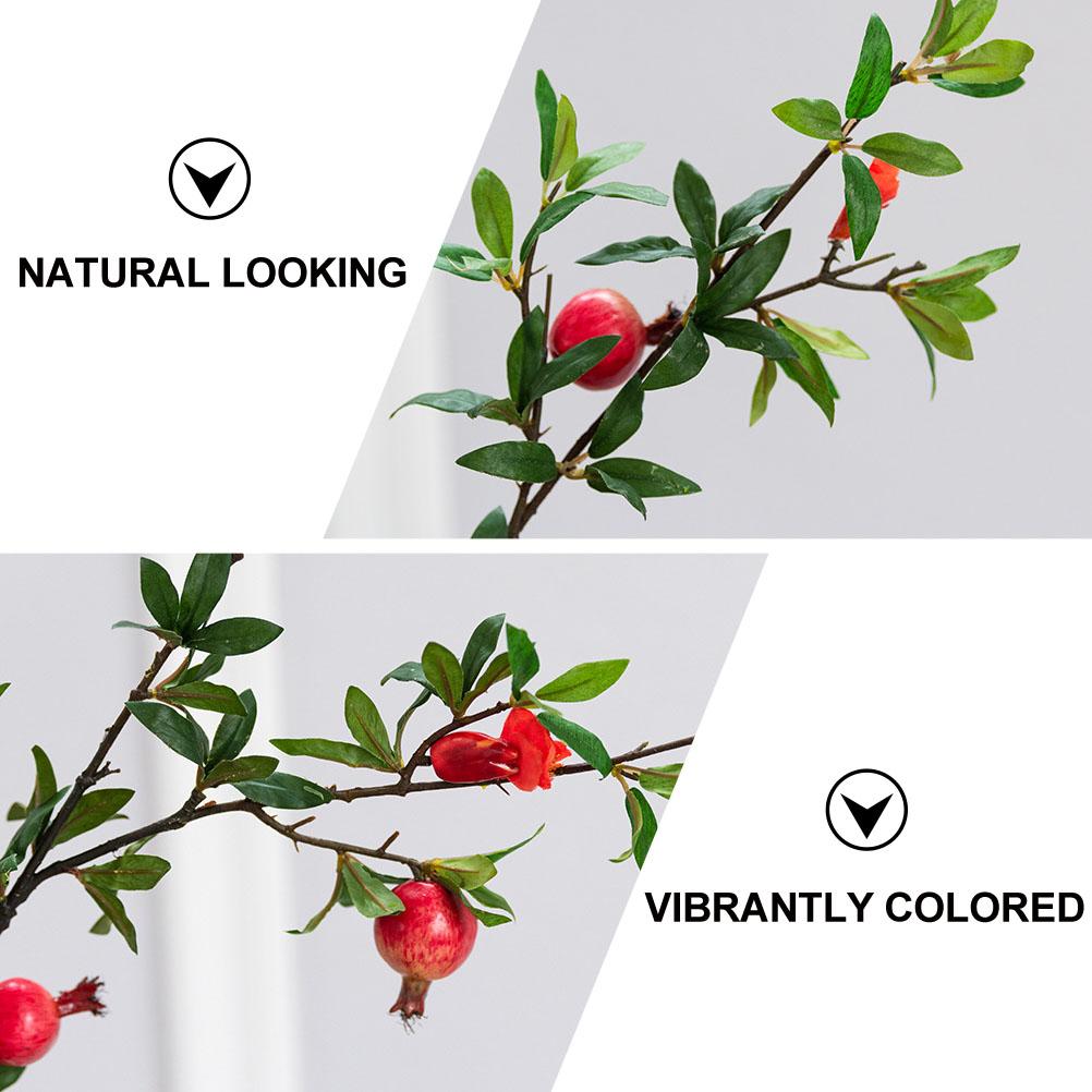 Simulated Pomegranate Fruit Branch Imitated Berry Artificial Branches Decor Realistic Home