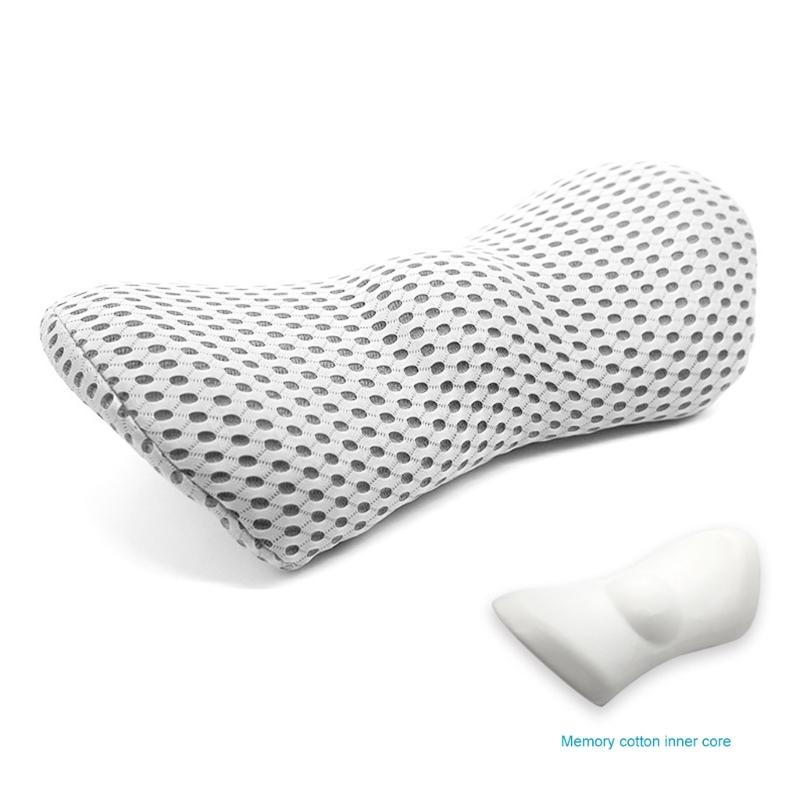 Back Support Pillow for Office and Car Seats 3D Curveds Lumbar Cushions with Washable Cover for Enhanceds Comfort