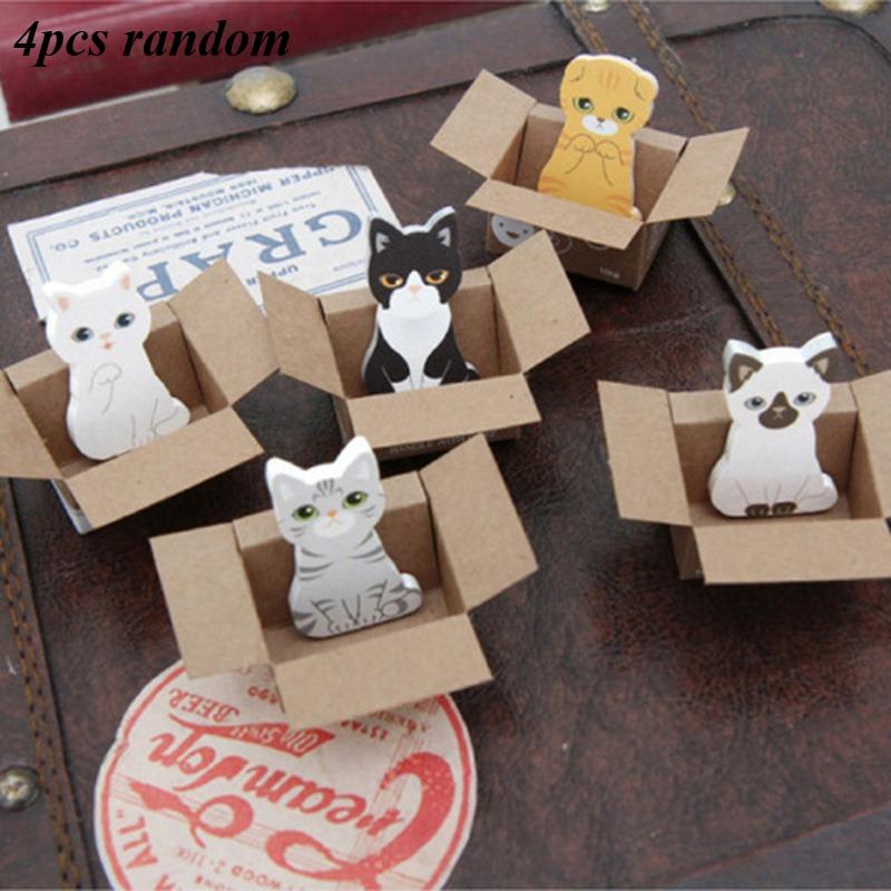 1Pcs/30sheet Carton Cute Carton Cat Small Sticky Note Book Note Cute N Sticky Stationery Note Memo Pad  Stationary Notebook