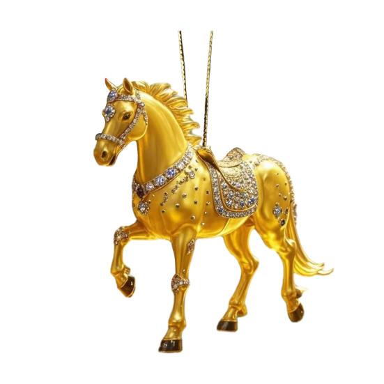 2D Horse Hanging Ornament Acrylic Flat Horse Decoration Christmas Tree Ornament for Horse Lovers Equestrian Gifts Holiday Decor