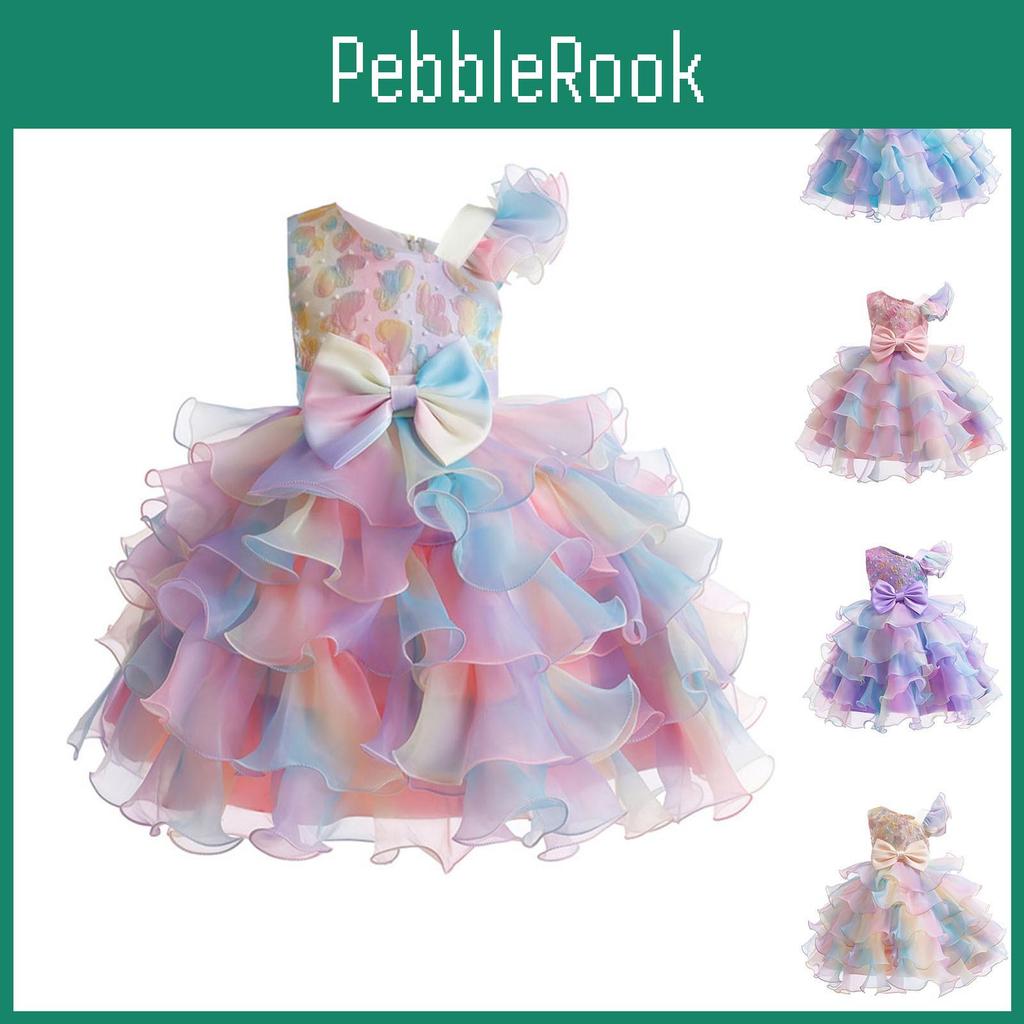 Flower Childrens Lace Threedimensional Sleeveless Dress Princess Dress