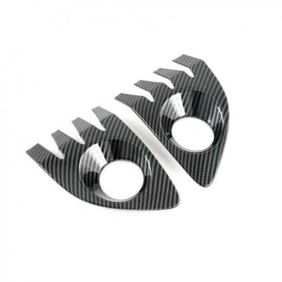 Carbon Fiber Front Fog Lamp Light Cover Trim For Toyota Corolla Cross 2021 2022<