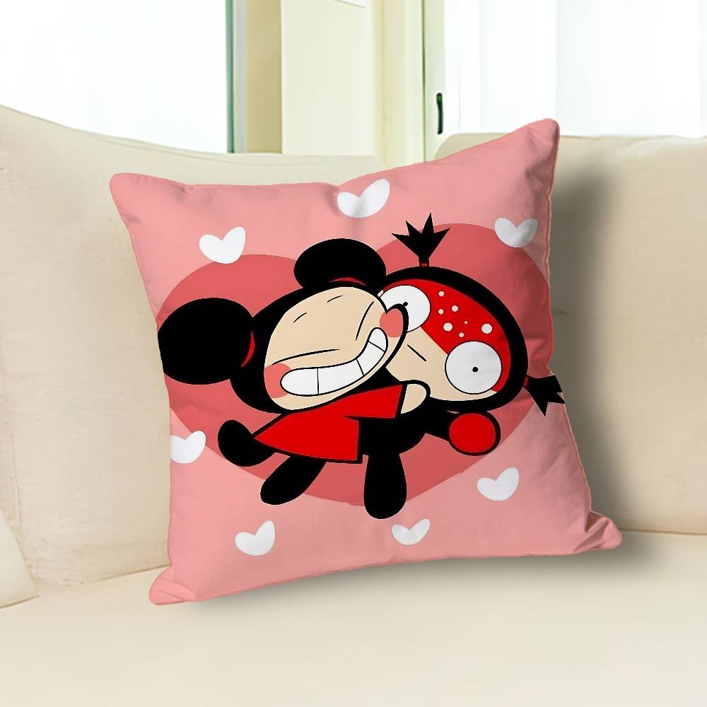 Милая P-Pucca Любовь G-Garu Аниме Знаменитость Мерч Универсальная Наволочка с Принтом для Дивана, Машины, Офиса, Комнаты, Декоратор, Защитник 40cmx40cm