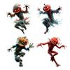 Car Mirror Hanging Accessories Spooky Pumpkin Man 2D Acrylic Rear View Mirror Pendant Flat Auto Interior Halloween Decoration for Car Backpack