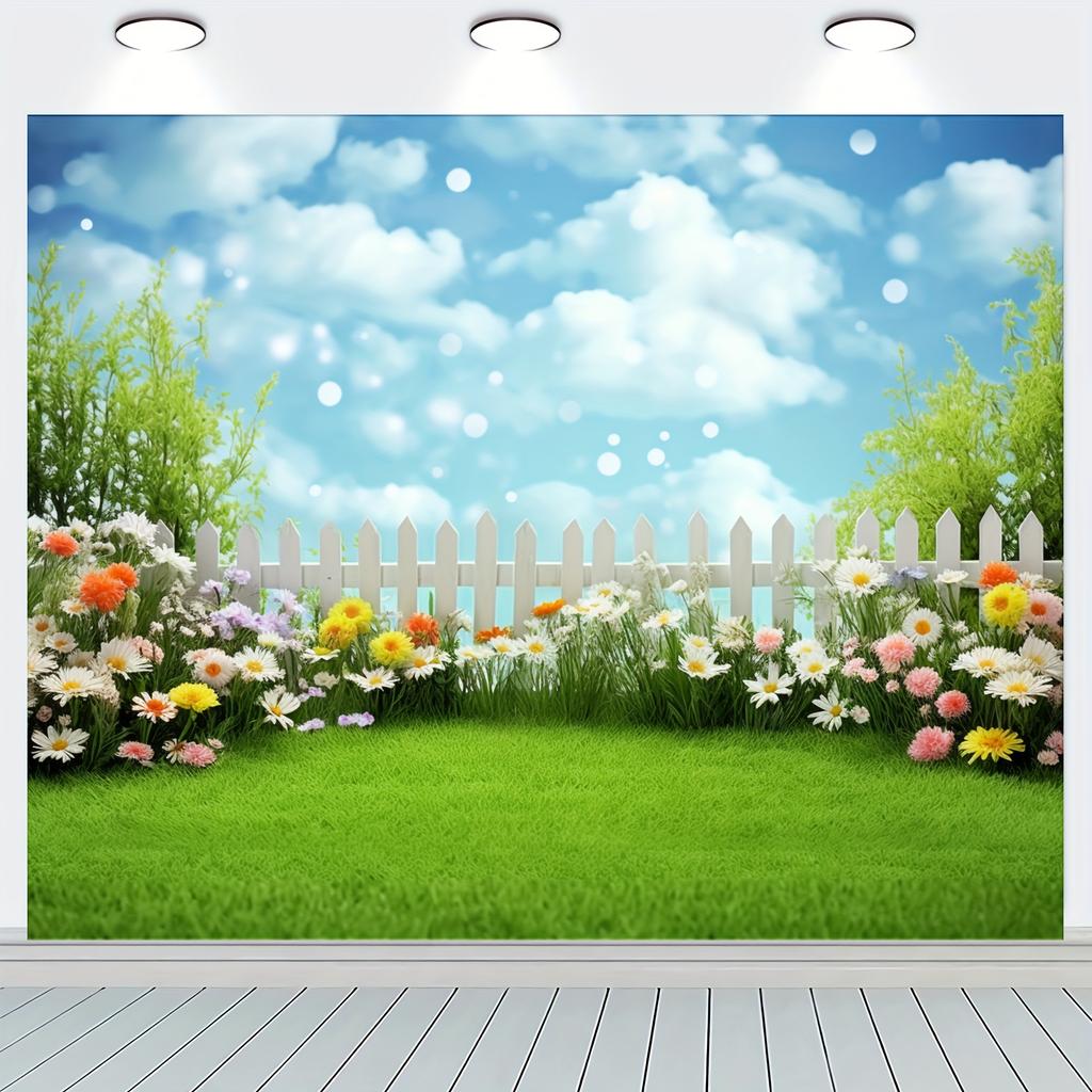 1 piece, Spring Flower Background Photo Props, Banner Decoration, Room Decoration, Party Background Decoration, Party Decoration