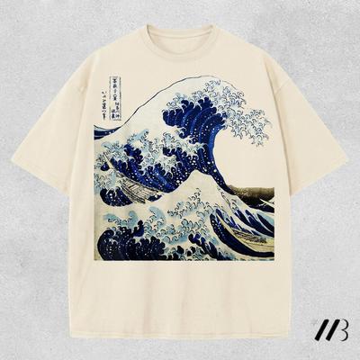 Hokkaido Welle Shirt Retro Japanisches Surf T-Shirt Ukiyo e Große Welle Comfort Colors Vintage Japan Tee