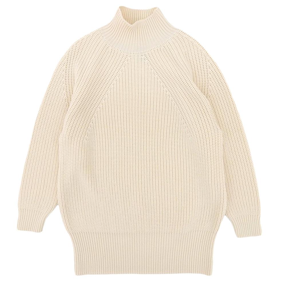 BATONER Signature Turtleneck Knit Top for Women In Excellent Condition, Ivory 1 BN-23FL-024 Tops 1 IvoryUsed