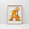 Plakat Żyrafowa Przygoda Plakat Żyrafowa Przygoda, 70X100 Cm, Bez Ramy, Płótno Premium Na Blejtramie