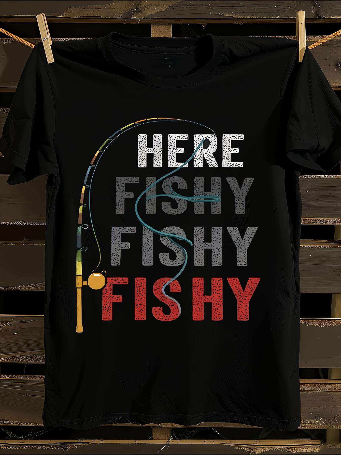 Here Fishy Fishy Graphic T-shirt XXL
