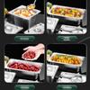 Rectangular Deep Stainless Steel Food Pan with Perforated Lid