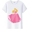 T-shirt Kawaii Disney Cartoon Ragazza Camicia Principessa Donna Estate 2024 Abbigliamento Y2K Top Manica Corta Magliette Carine Bluse Bianche Larghe