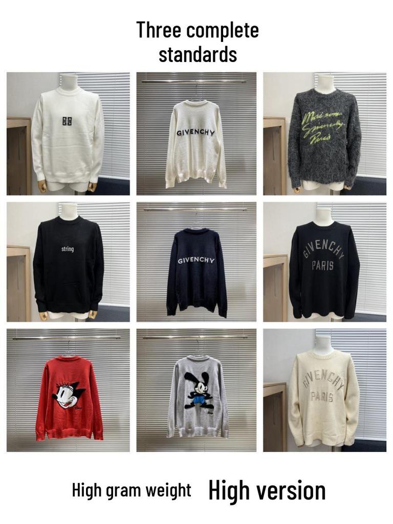 Unisex High-End Jiji Family Logo Mickey Embroidered Sweater