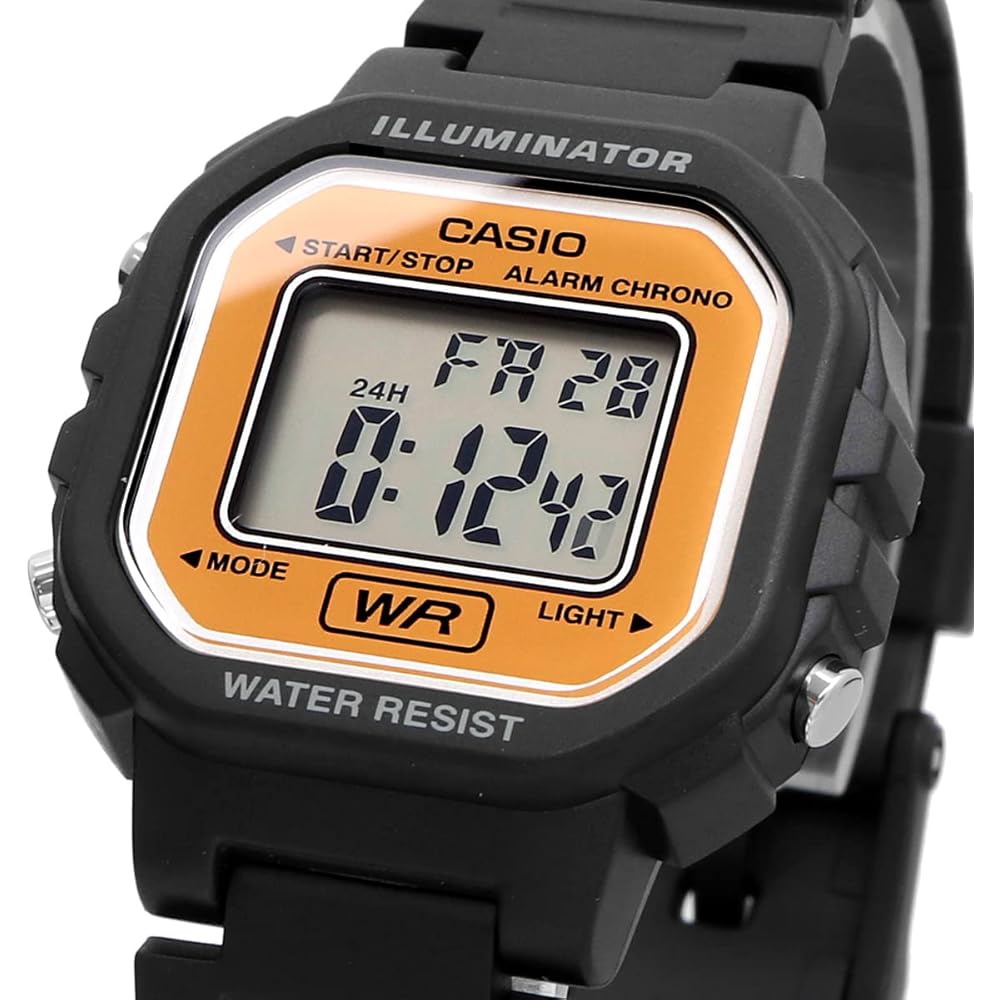 Casio LA-20WH-9A Digital Watch Black Orange Women's Girls Kids Generic Watch