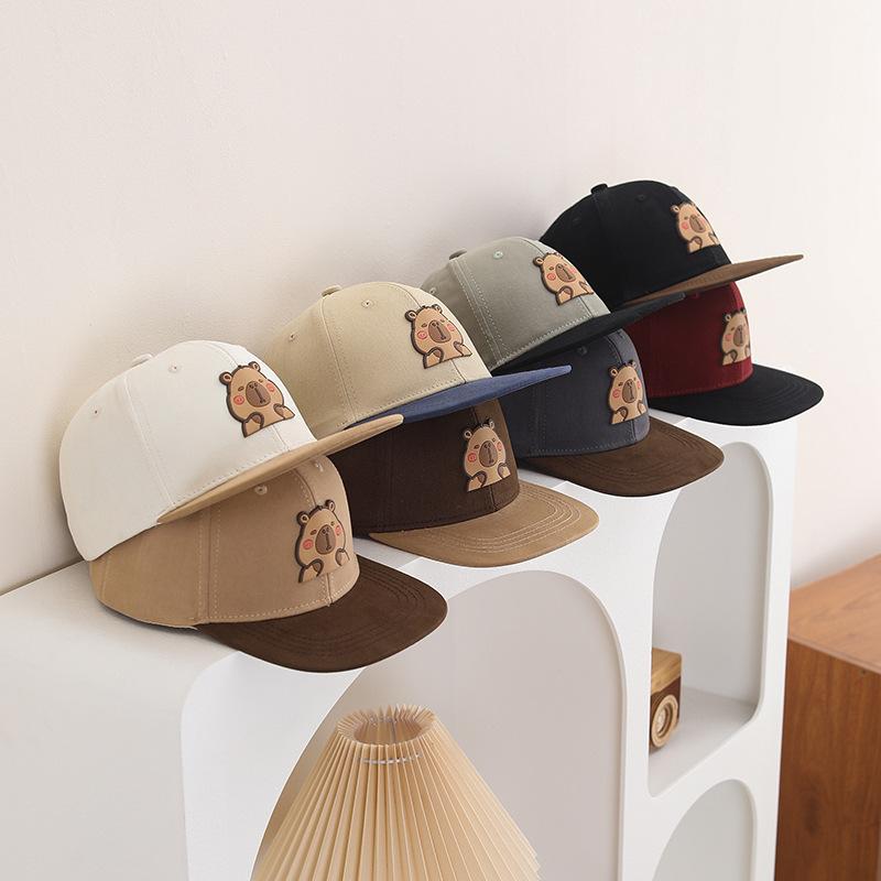 Casquette Hip-Hop Capybara Dessin Animé pour Enfants - Casquette de Baseball pour Filles - Printemps/Été - Casquette Street Dance Multicolore pour Garçons