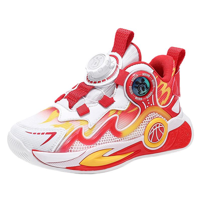 Babu bean boys shoes 2025 new spring children's sports basketball shoes boys red new year natal year shoes