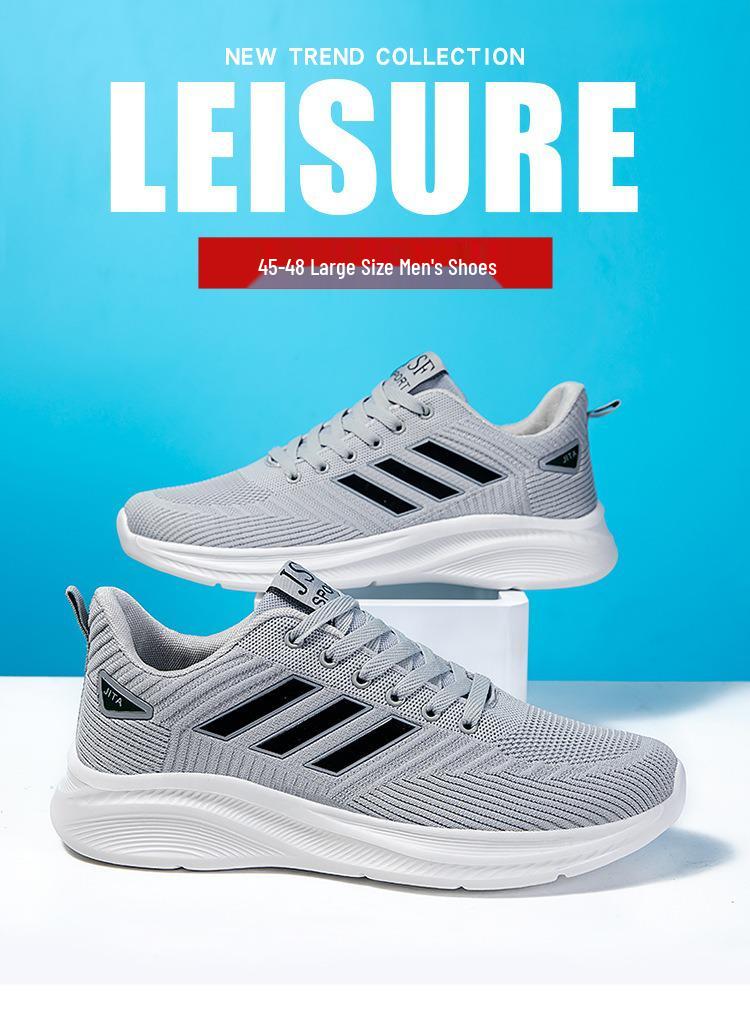 Men's Breathable Lightweight Fly Knit Mesh Casual Sports Shoes (Large Sizes Available)